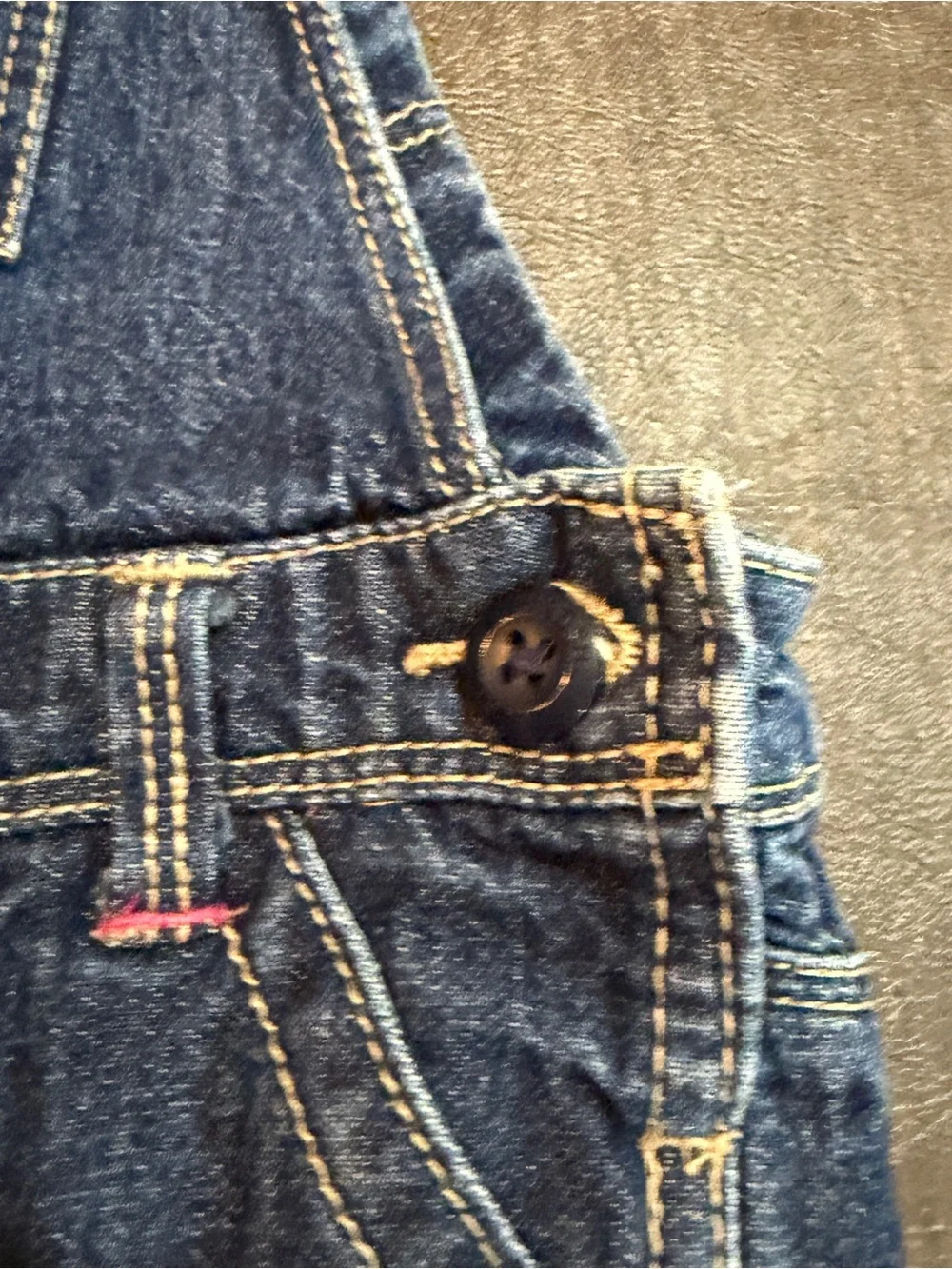 Vintage OshKosh B'gosh Overalls Denim Baby Girls Hearts Sz 24M